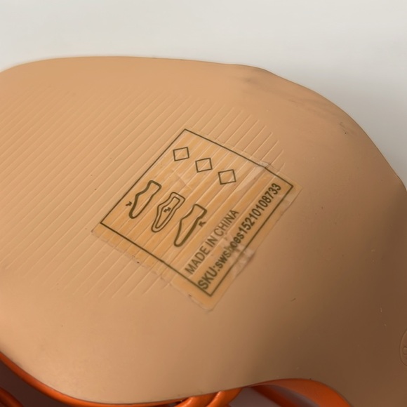 SHEIN Orange strappy high heels 8.5 - Picture 6 of 9